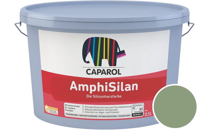 Caparol AmphiSilan 7,5L Fassadenfarbe / Getnt im Farbton RAL 6021 Blassgrn