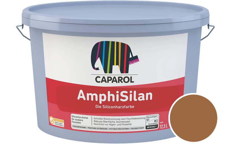 Caparol AmphiSilan 7,5L Fassadenfarbe / Getnt im Farbton RAL 8001 Ockerbraun