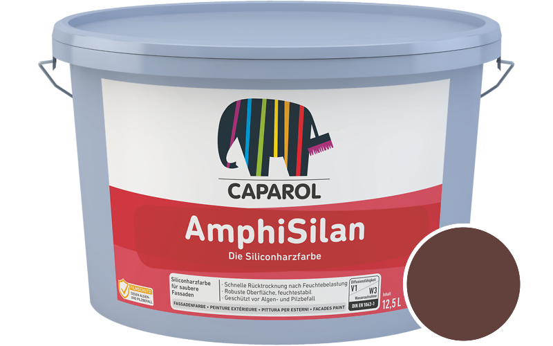 Caparol AmphiSilan 7,5L Fassadenfarbe / Getnt im Farbton RAL 8015 Kastanienbraun