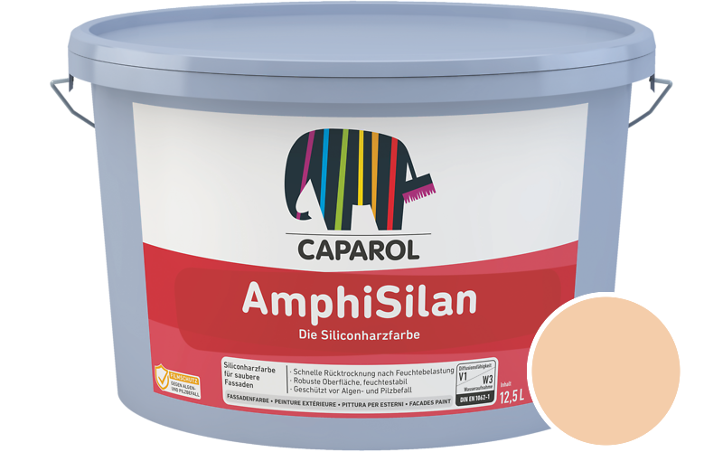 Caparol AmphiSilan 2,5L Fassadenfarbe / Getönt im Farbton Sanddorn 15