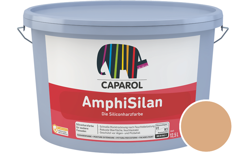 Caparol AmphiSilan 2,5L Fassadenfarbe / Getnt im Farbton Siena 135
