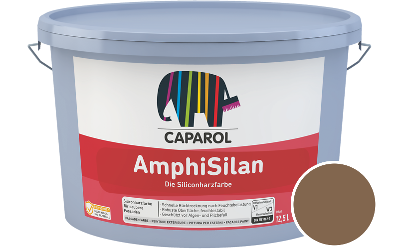 Caparol AmphiSilan 2,5L Fassadenfarbe / Getnt im Farbton Siena 65