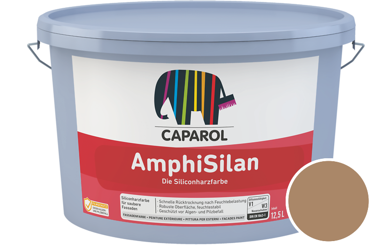 Caparol AmphiSilan 2,5L Fassadenfarbe / Getnt im Farbton Siena 75