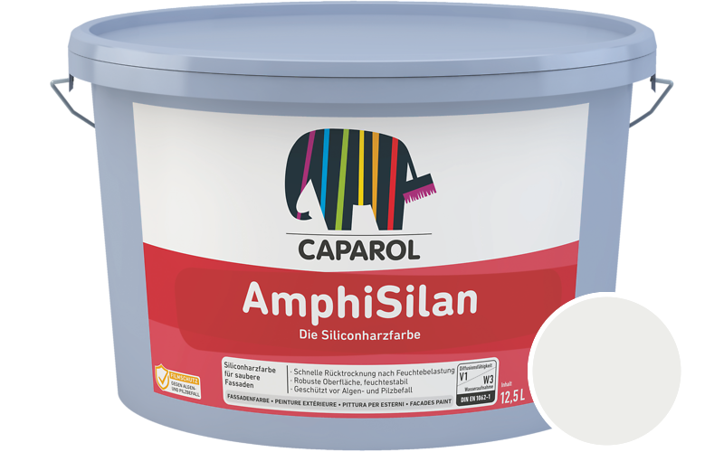 Caparol AmphiSilan 2,5L Fassadenfarbe / Getnt im Farbton Signalweiss