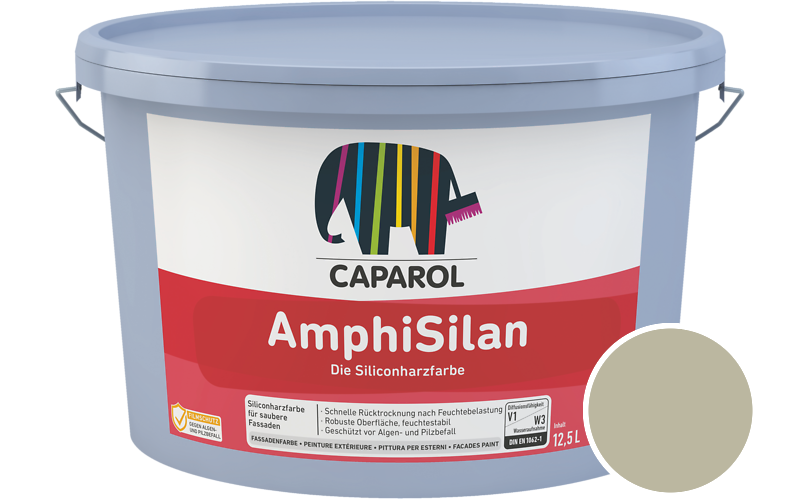 Caparol AmphiSilan 2,5L Fassadenfarbe / Getönt im Farbton Soja 5