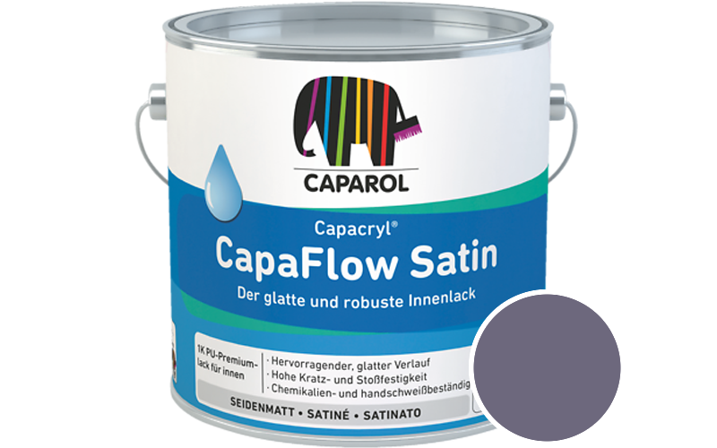 Caparol Capacryl CapaFlow Satin 750ml Acryl-Lack / Getnt im Farbton Amethyst 75