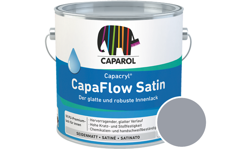 Caparol Capacryl CapaFlow Satin 750ml Acryl-Lack / Getnt im Farbton Aquarell 5