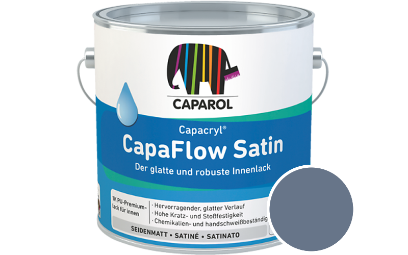 Caparol Capacryl CapaFlow Satin 2,5L Acryl-Lack / Getnt im Farbton Astra 65