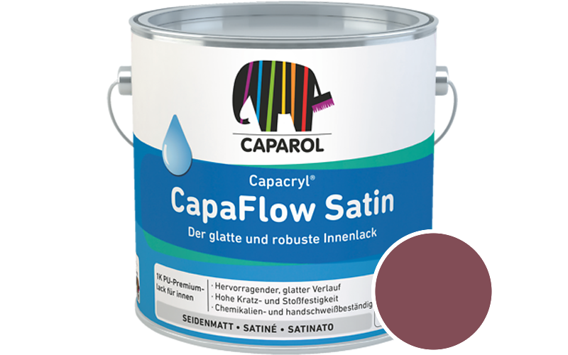 Caparol Capacryl CapaFlow Satin 2,5L Acryl-Lack / Getnt im Farbton Baccara 10