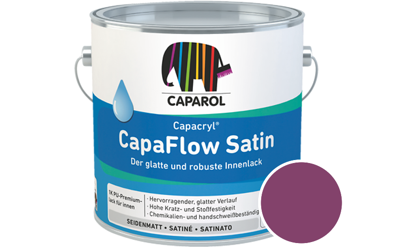 Caparol Capacryl CapaFlow Satin 750ml Acryl-Lack / Getnt im Farbton Diva 30