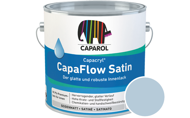 Caparol Capacryl CapaFlow Satin 2,5L Acryl-Lack / Getnt im Farbton Marin 50