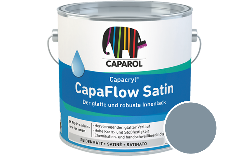 Caparol Capacryl CapaFlow Satin 750ml Acryl-Lack / Getnt im Farbton Pacific 110