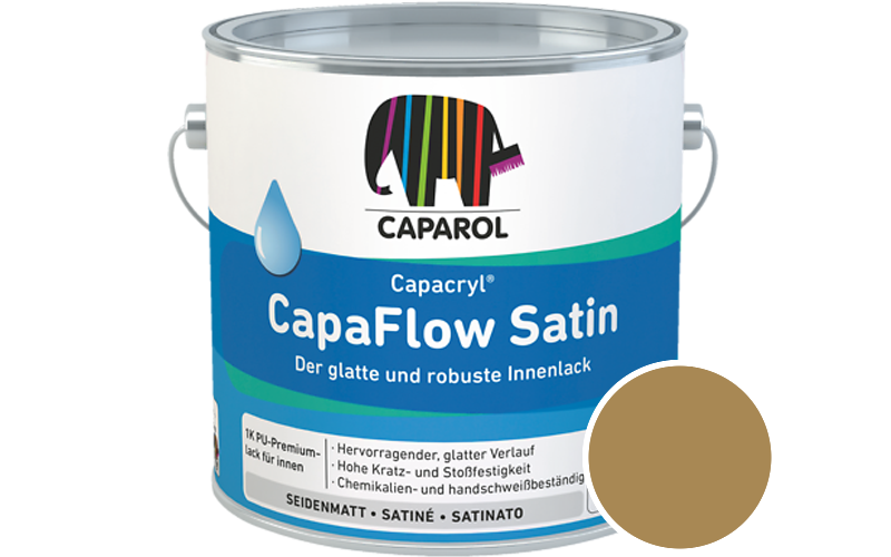 Caparol Capacryl CapaFlow Satin 750ml Acryl-Lack / Getnt im Farbton Palazzo 215