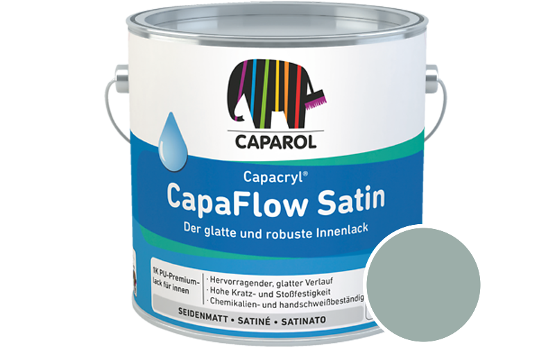Caparol Capacryl CapaFlow Satin 2,5L Acryl-Lack / Get�nt im Farbton Patina 10