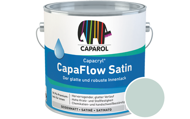 Caparol Capacryl CapaFlow Satin 2,5L Acryl-Lack / Getnt im Farbton Patina 60