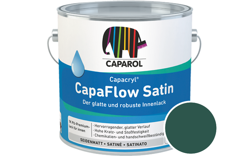 Caparol Capacryl CapaFlow Satin 2,5L Acryl-Lack / Getnt im Farbton Patina 65