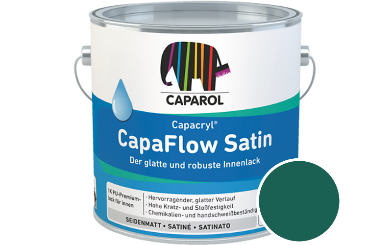 Caparol Capacryl CapaFlow Satin 2,5L Acryl-Lack / Getnt im Farbton Peru 10