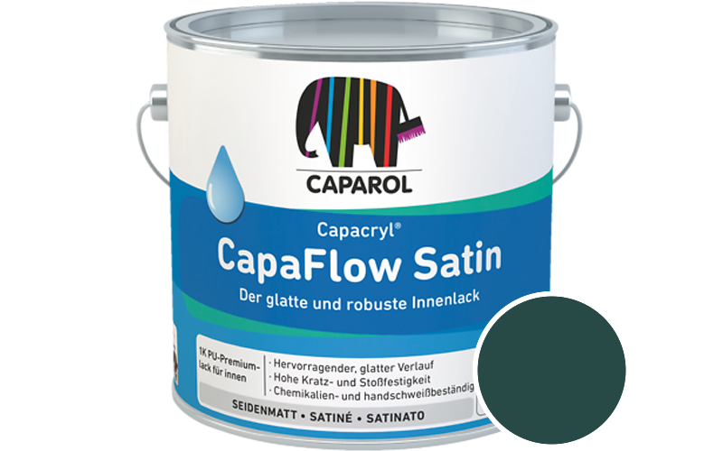Caparol Capacryl CapaFlow Satin 750ml Acryl-Lack / Getnt im Farbton Peru 15