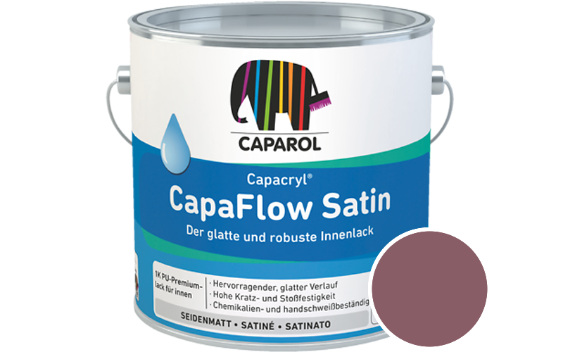 Caparol Capacryl CapaFlow Satin 2,5L Acryl-Lack / Getnt im Farbton Rose 105