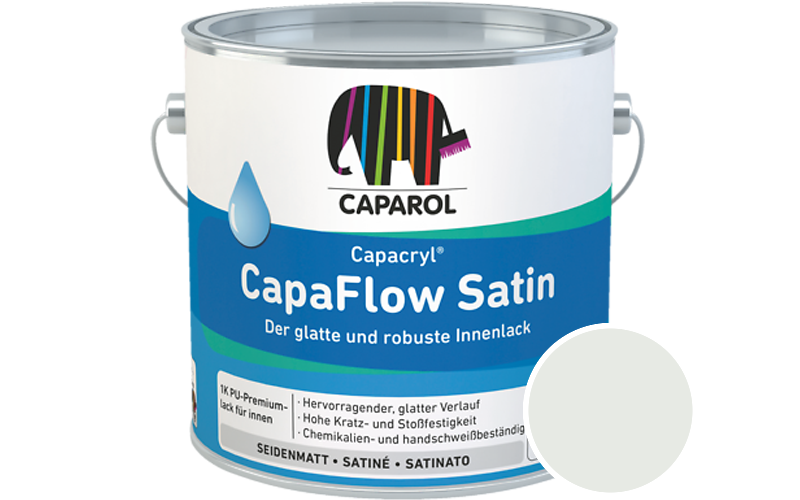 Caparol Capacryl CapaFlow Satin 2,5L Acryl-Lack / Getnt im Farbton Salbei 18