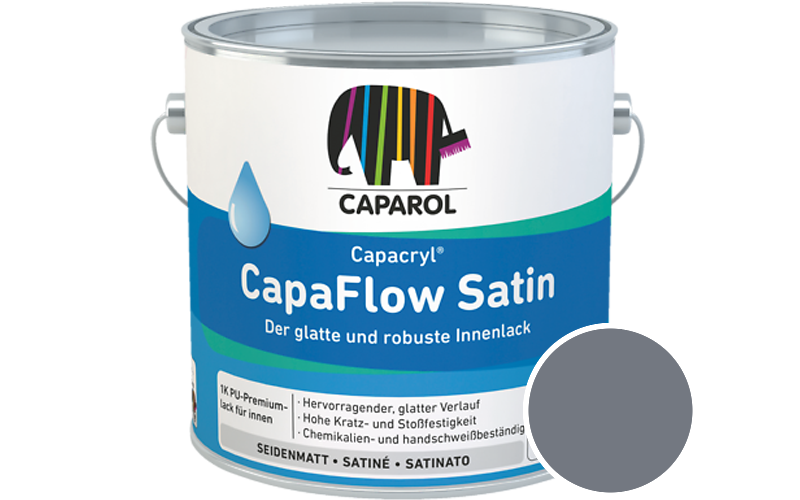Caparol Capacryl CapaFlow Satin 750ml Acryl-Lack / Getnt im Farbton Saphir 15