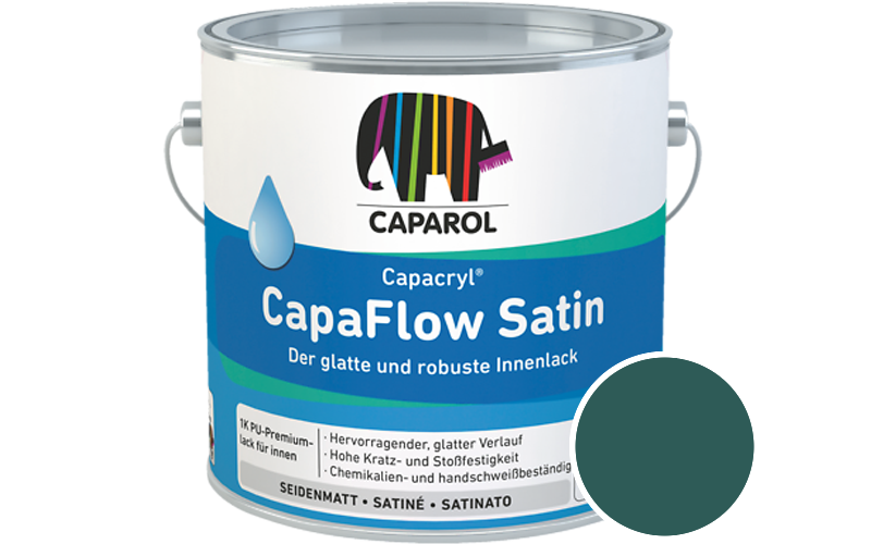 Caparol Capacryl CapaFlow Satin 2,5L Acryl-Lack / Getnt im Farbton Sardinien 0