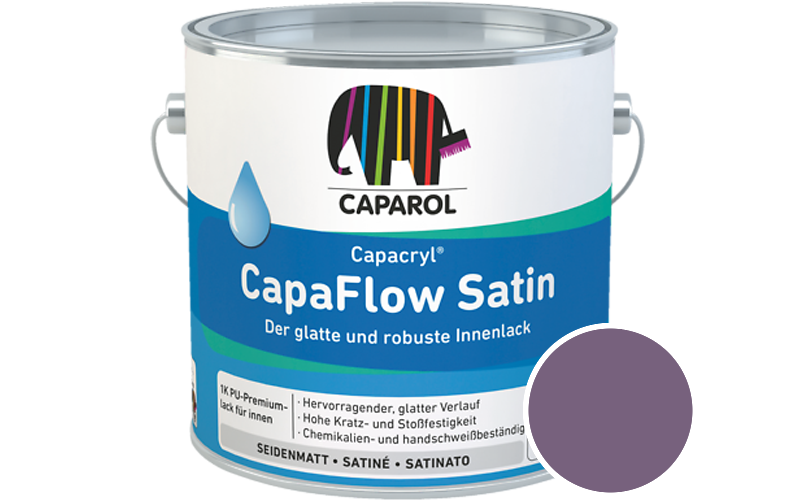Caparol Capacryl CapaFlow Satin 2,5L Acryl-Lack / Getnt im Farbton Viola 70