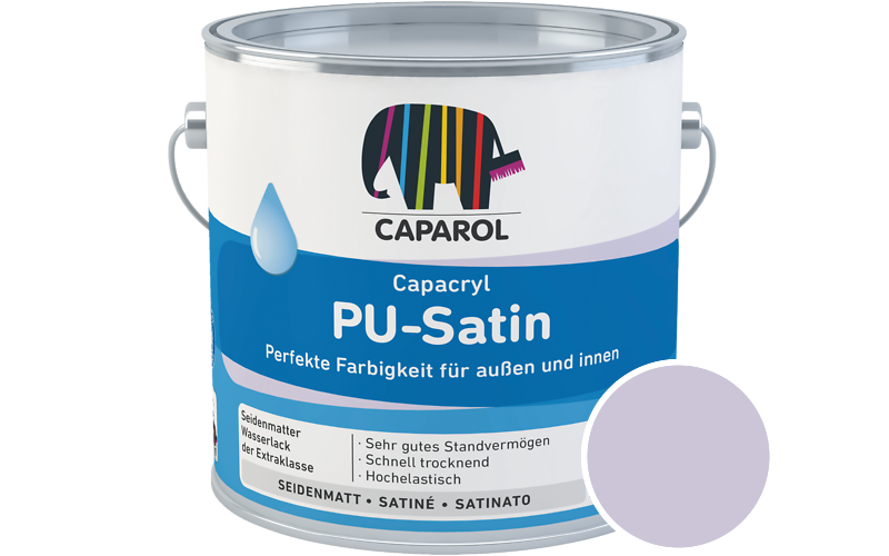 Caparol Capacryl PU-Satin 2,5L Acryl-Lack / Getnt im Farbton Amethyst 115