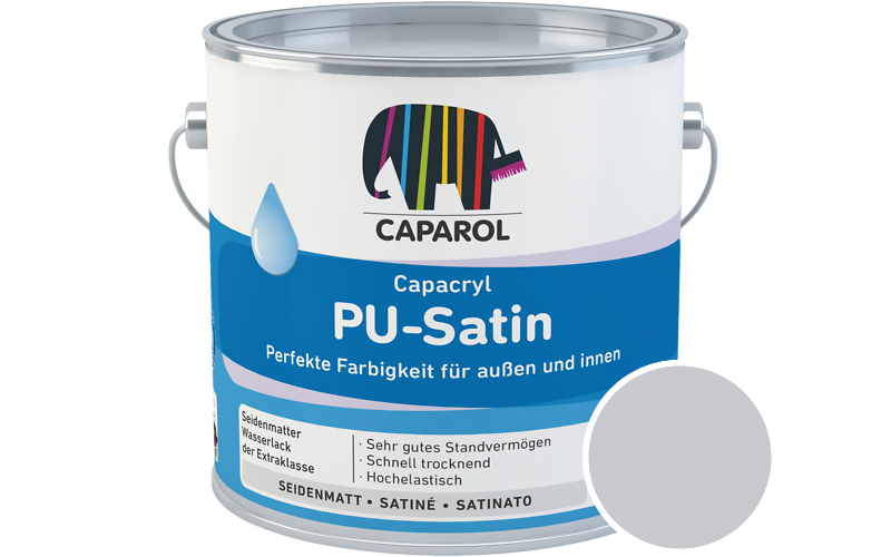 Caparol Capacryl PU-Satin 350ml Acryl-Lack / Getnt im Farbton Aquarell 15