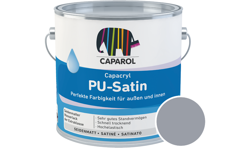 Caparol Capacryl PU-Satin 350ml Acryl-Lack / Getnt im Farbton Aquarell 5