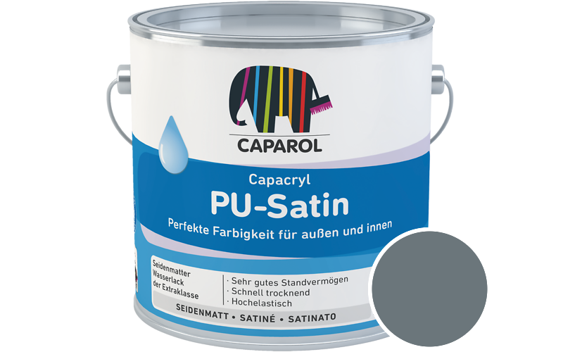 Caparol Capacryl PU-Satin 700ml Acryl-Lack / Getnt im Farbton Arctis 40
