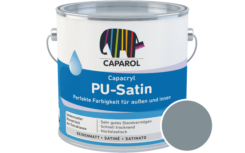 Caparol Capacryl PU-Satin 350ml Acryl-Lack / Getnt im Farbton Arctis 45