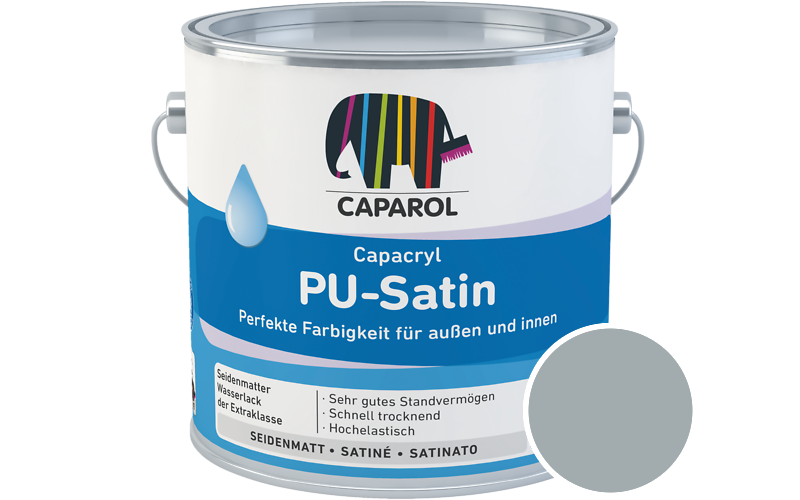 Caparol Capacryl PU-Satin 700ml Acryl-Lack / Getnt im Farbton Arctis 50