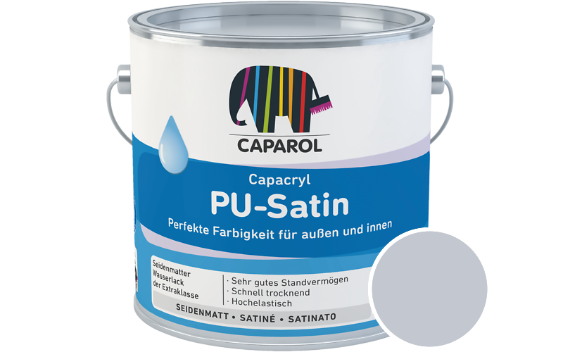 Caparol Capacryl PU-Satin 700ml Acryl-Lack / Getnt im Farbton Astra 15