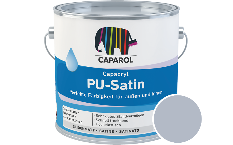 Caparol Capacryl PU-Satin 700ml Acryl-Lack / Getnt im Farbton Astra 40