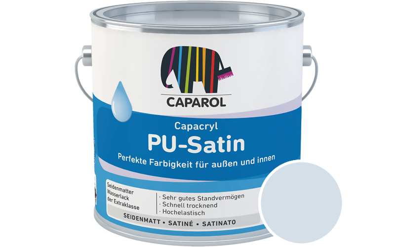 Caparol Capacryl PU-Satin 700ml Acryl-Lack / Getnt im Farbton Astra 50