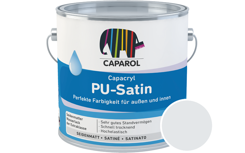 Caparol Capacryl PU-Satin 700ml Acryl-Lack / Getnt im Farbton Astra 55