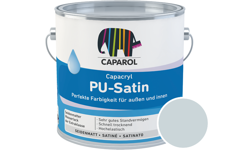 Caparol Capacryl PU-Satin 350ml Acryl-Lack / Getnt im Farbton Atlantis 16