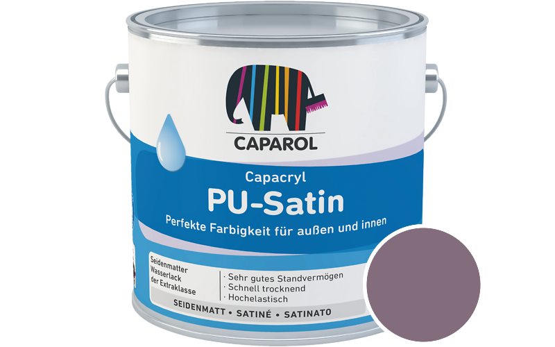 Caparol Capacryl PU-Satin 350ml Acryl-Lack / Getnt im Farbton Clematis 40
