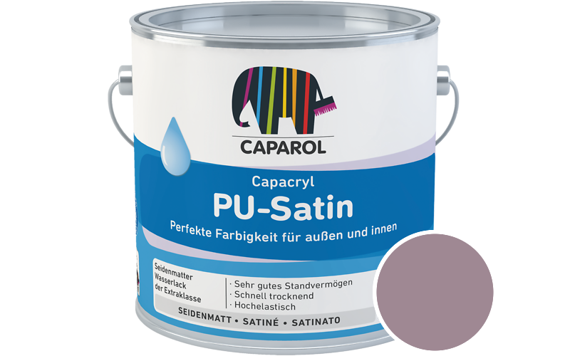 Caparol Capacryl PU-Satin 700ml Acryl-Lack / Get�nt im Farbton Clematis 45