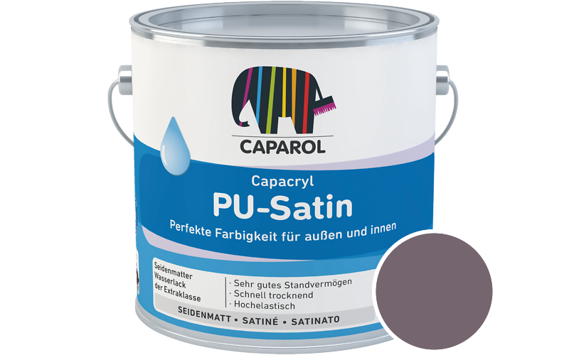 Caparol Capacryl PU-Satin 2,5L Acryl-Lack / Getnt im Farbton Clematis 5