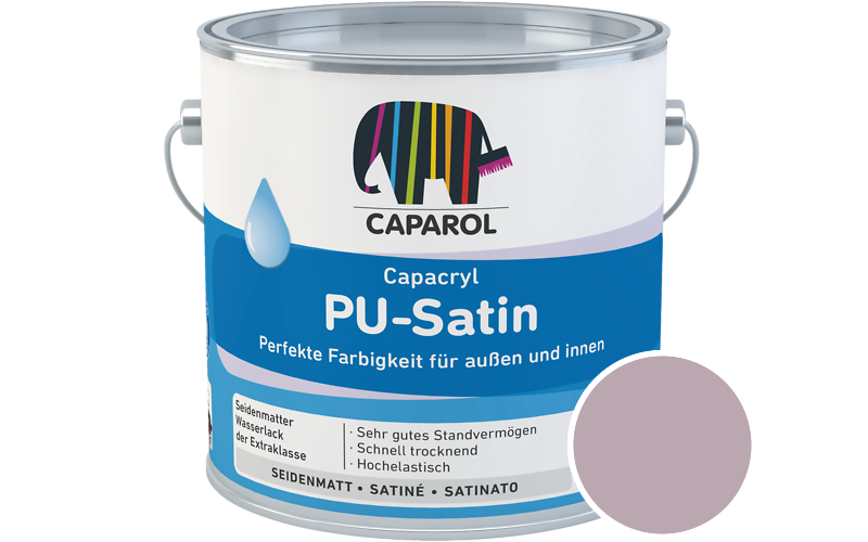 Caparol Capacryl PU-Satin 350ml Acryl-Lack / Getnt im Farbton Clematis 50