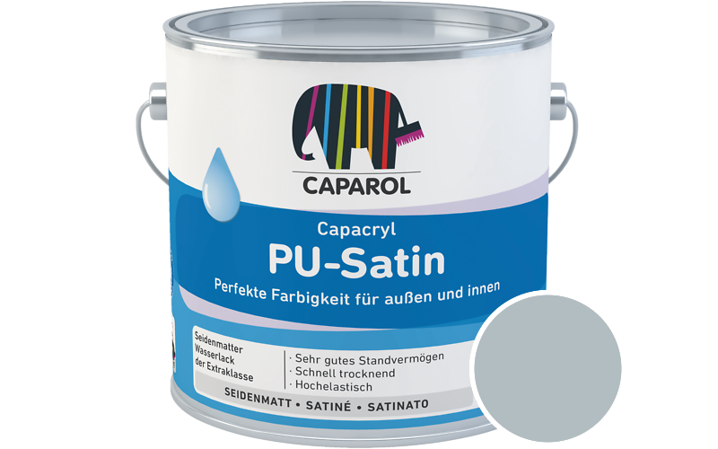 Caparol Capacryl PU-Satin 700ml Acryl-Lack / Getnt im Farbton Coelin 40