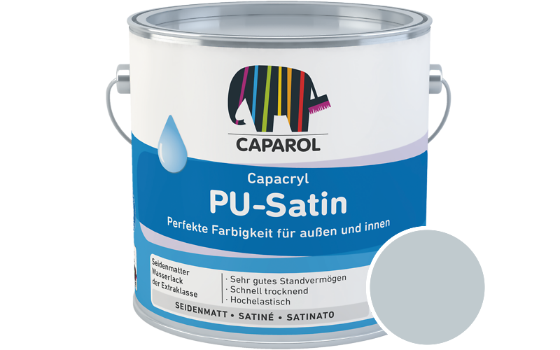 Caparol Capacryl PU-Satin 350ml Acryl-Lack / Getnt im Farbton Coelin 45