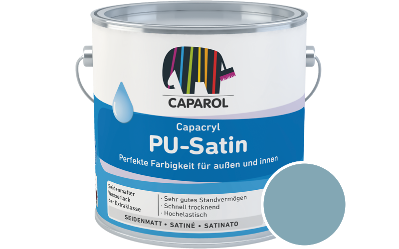 Caparol Capacryl PU-Satin 350ml Acryl-Lack / Getnt im Farbton Coelin 65