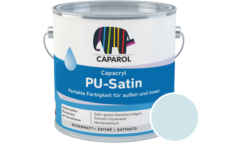 Caparol Capacryl PU-Satin 700ml Acryl-Lack / Get�nt im Farbton Coelin 90