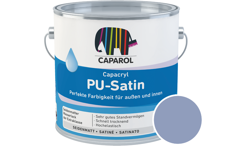Caparol Capacryl PU-Satin 700ml Acryl-Lack / Getnt im Farbton Cosmos 12