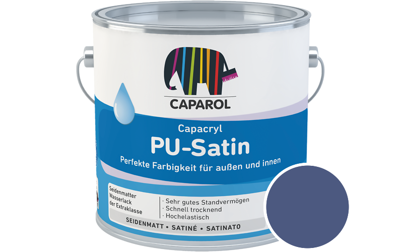 Caparol Capacryl PU-Satin 700ml Acryl-Lack / Getnt im Farbton Diva 10