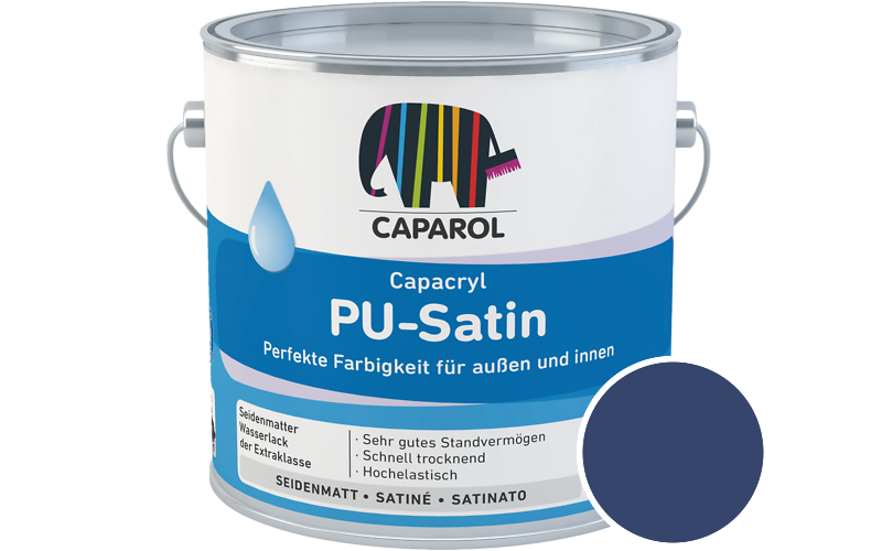 Caparol Capacryl PU-Satin 2,5L Acryl-Lack / Getnt im Farbton Diva 5