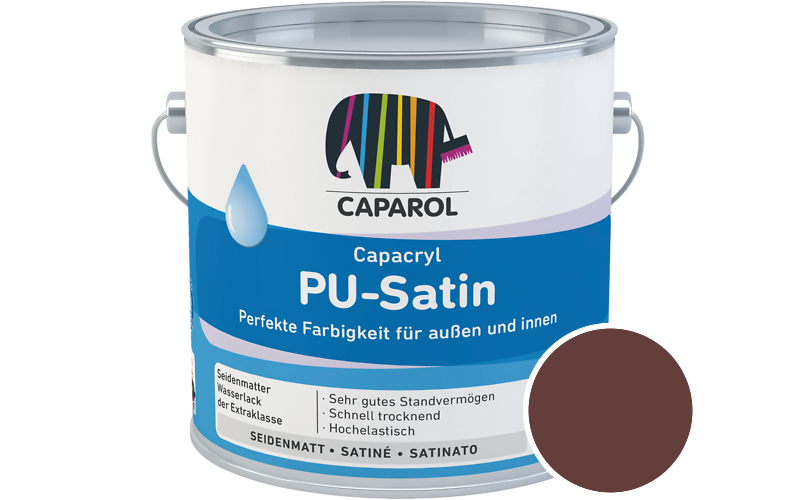 Caparol Capacryl PU-Satin 2,5L Acryl-Lack / Getnt im Farbton Grenadin 35